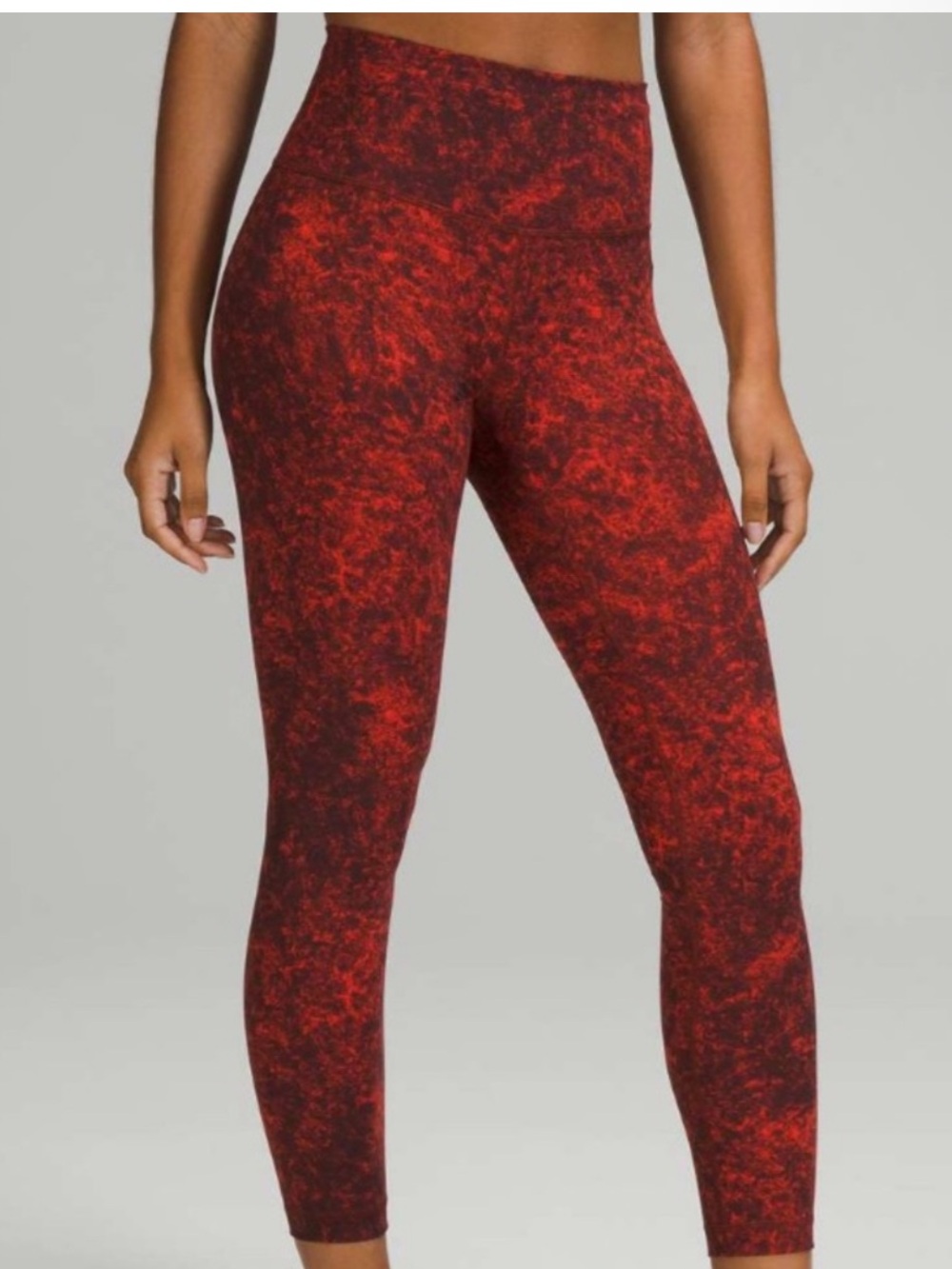 LULULEMON rust Leaf-Print Active Leggings! 14